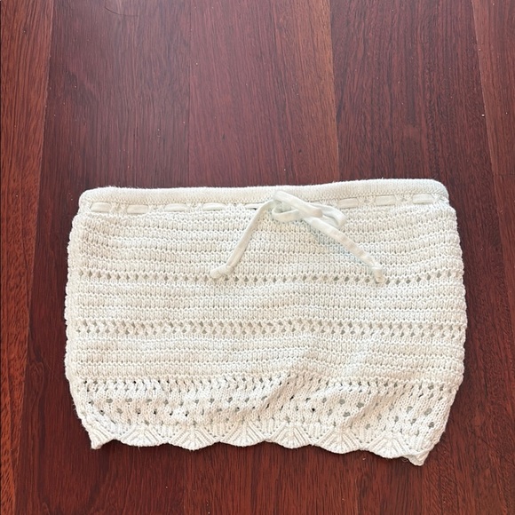 Hollister Off-White Crochet Tube Top - Picture 1 of 3